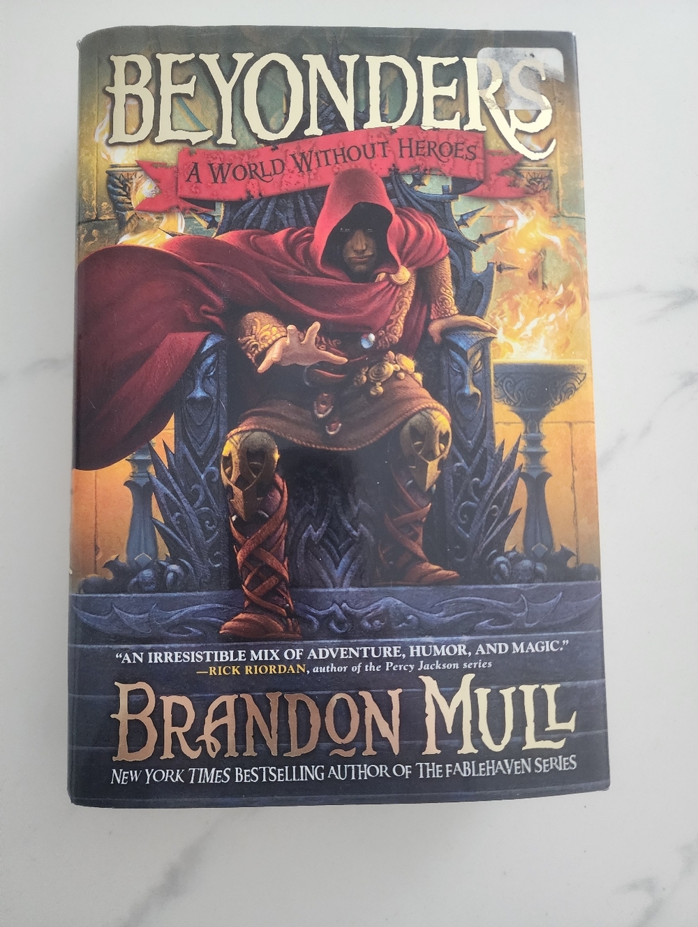 Beyonders: A World Without Heroes by Brandon Mull - Red & Gold Cover